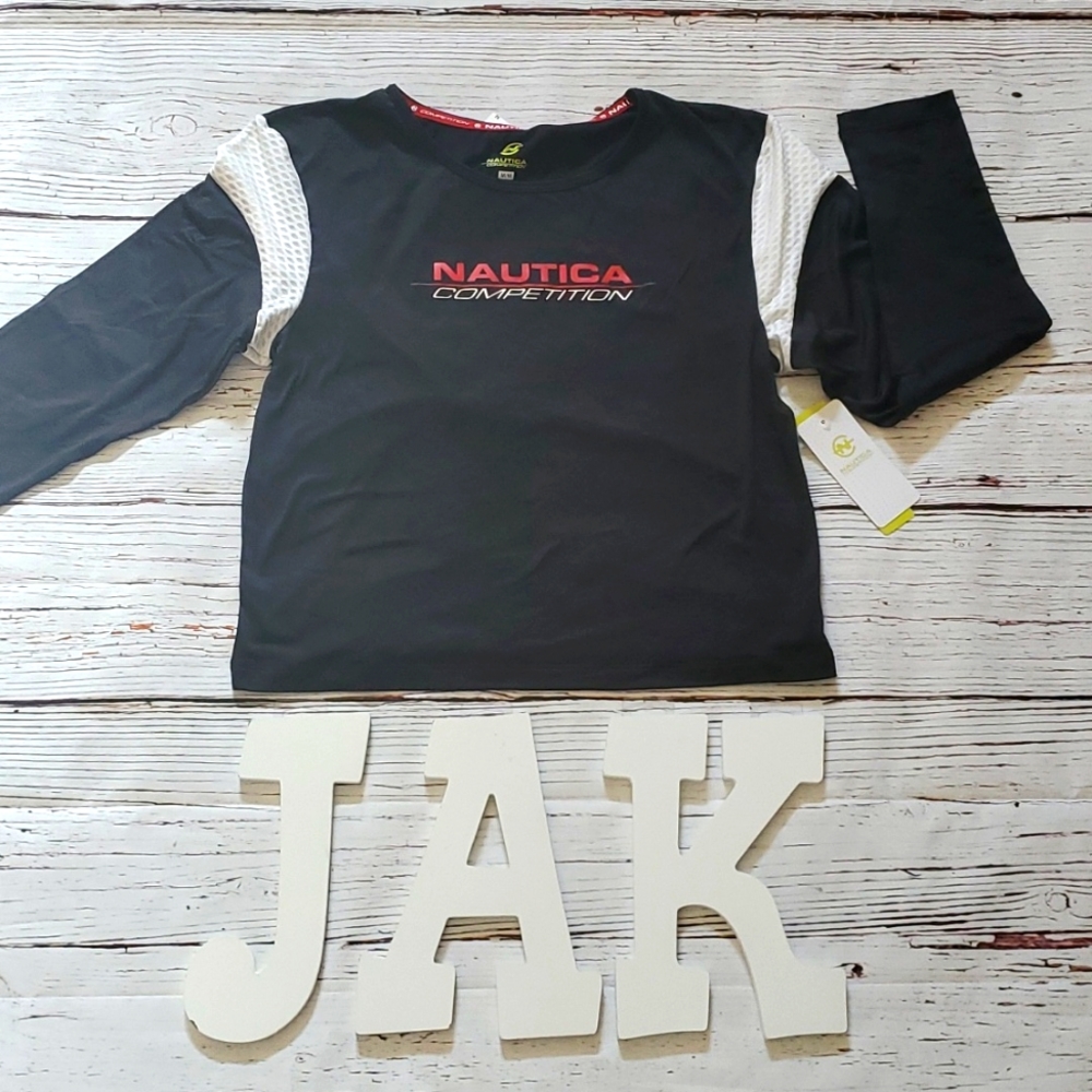 🆕️ NAUTICA COMPETITION WOMEN'S BLACK LONG SLEEVE TOP